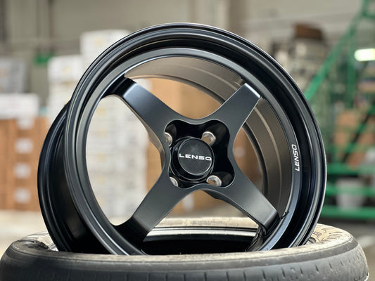 New 15X7 ET35 Lenso Maglite R Rim (4 wheel) Matt Black 4X100