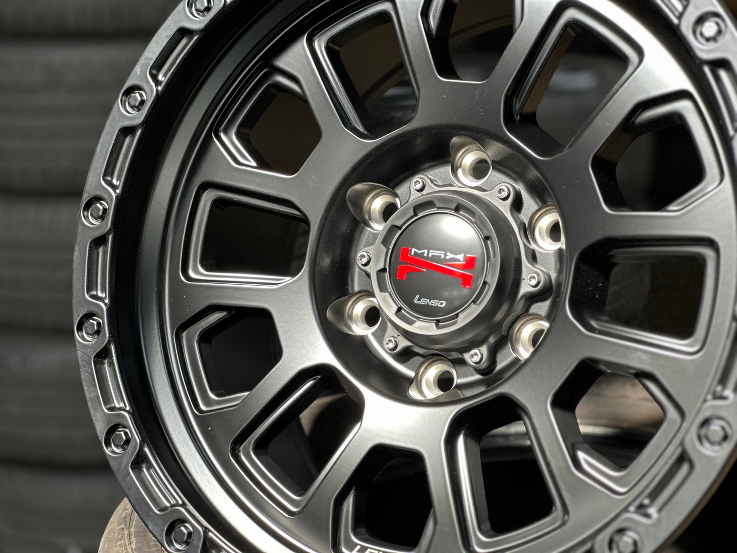 New 17X9 ET20 Lenso Maxx Rim (4 wheel) Matt Black 6X139.7