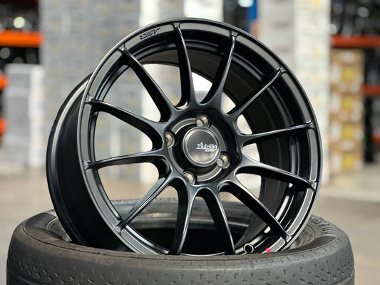 New 15X7 ET35 Advanti Inzio Rim (4 wheel) Matt Black 4X100