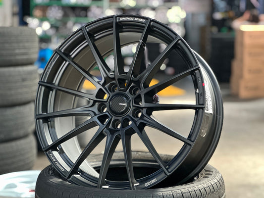 New 19X8.5 ET43 Enkei FC01 Rim (4 wheel) Matt Black 5X114.3