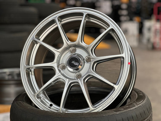 New 15X6.5 ET42 Advanti Aria Rim (4 wheel) Gloss Silver 4X100