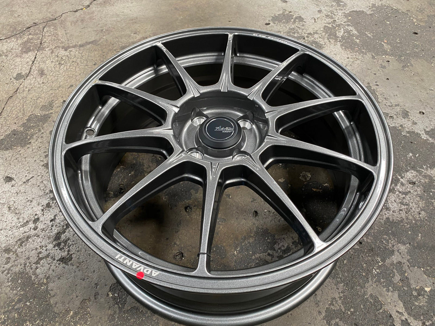 New 17X7 ET40 Advanti Aria Rim (4 wheel) Gloss Gunmetal 4X100