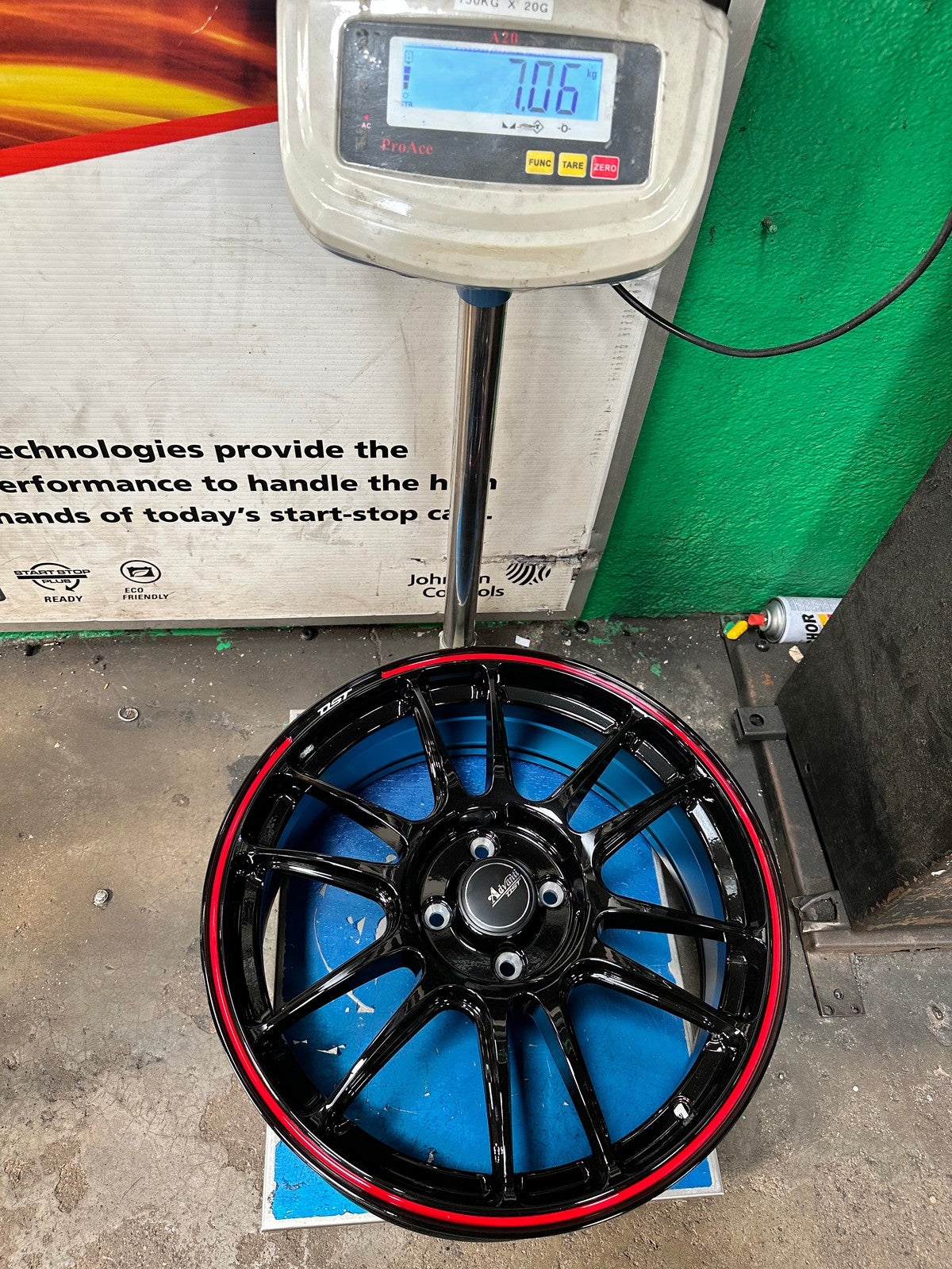 New 17X7 ET40 Advanti Ameros Rim (4 wheel) Gloss Black 4X100