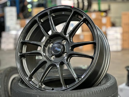 New 17X7 ET40 Advanti Ameros Rim (4 wheel) Gloss Gunmetal 4X100