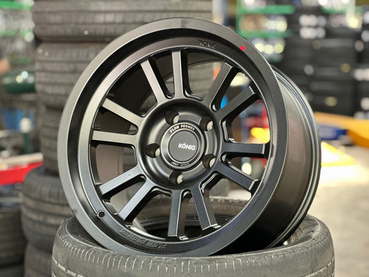 New 17X9 ET-12 Konig Hypertrail HT1 Rim (5 wheel) Matt Black 5X127