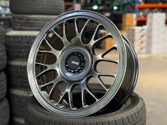 New 17X8 ET40 Konig MRK1 Rim (4 wheel) Gloss Gunmetal 4X100