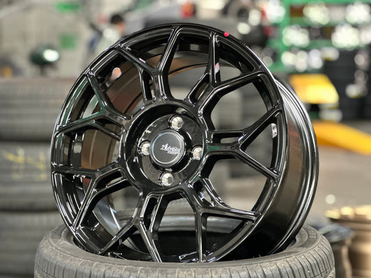 New 16X7 ET40 Advanti Asphalt Rim (4 wheel) Gloss Black 4X100