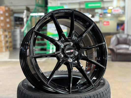 NEW 18X8 ET40 Motec MCR2 Rim (4 wheel) Gloss Black 5X108