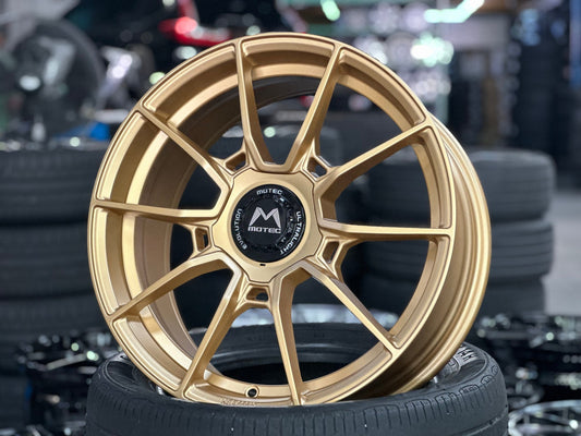 New 18X8 ET45 Motec MCR5 Rim (4 wheel) Matt Gold 5X112