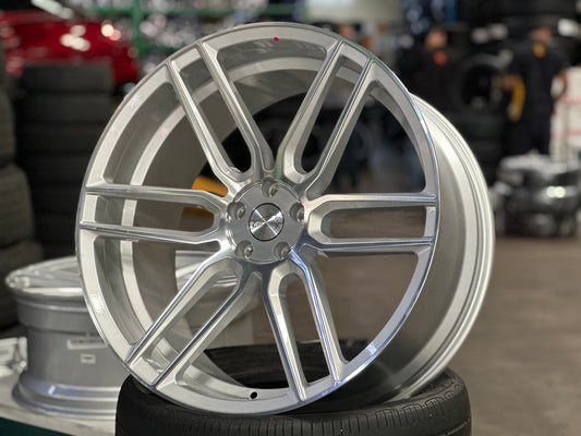 New 22X10.5 ET42 TSW Conventry Dale Rim (4 wheel) Gloss Silver 5X108