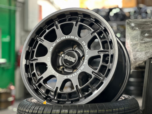 New 16X8 ET35 Lenso MX Ebola Rim (4 wheel) Matt Gunmetal 5X114.3