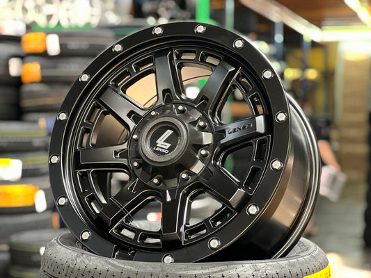 New 18X9 ET18 Lenso MX Tyrant Rim (4 wheel) Matt Black 6X114.3