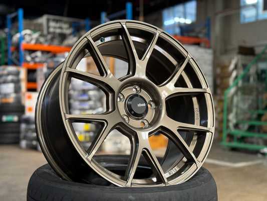 NEW 18X8.5 ET43 Konig Ampliform Rim (4 wheel) Gloss Bronze 5X112