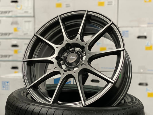 New 16X7 ET40 Advanti Storm S1 Rim (4 wheel) Matt Gunmetal 5X114.3