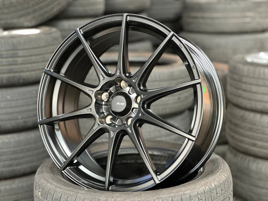 New 18X8 ET45 Advanti Storm S1 Rim (4 wheel) Matt Black 5X114.3