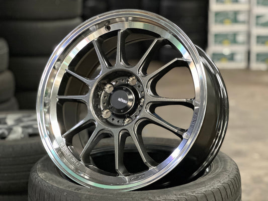 New 17X8 ET45 Konig Hypergram Rim (4 wheel) Gloss Gunmetal 5X114.3