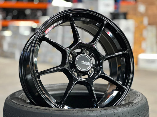 New 15X7 ET35 Advanti Blizzard Rim (4 wheel) Gloss Black 4X100
