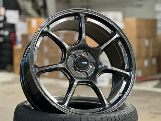 NEW 18X8.5 ET38 Konig Ultragram Rim (4 wheel) Carbon Bronze Metallic 5X100