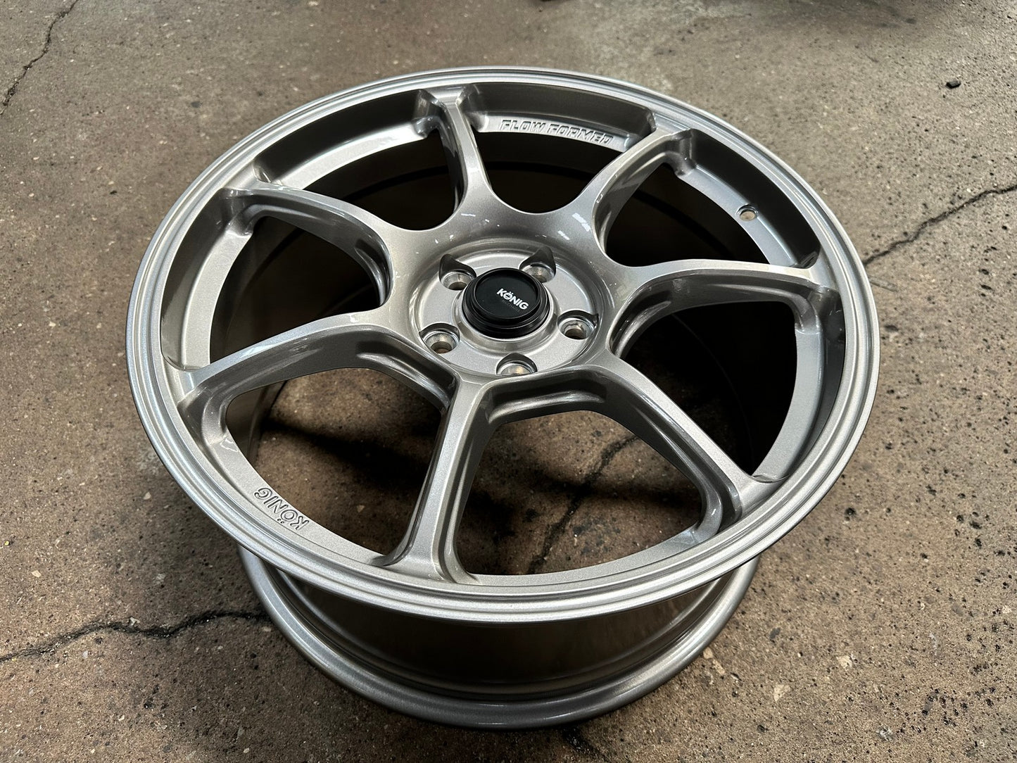 NEW 18X8.5 ET42 Konig Ultragram Rim (4 wheel) Titanium Metallic 5X108