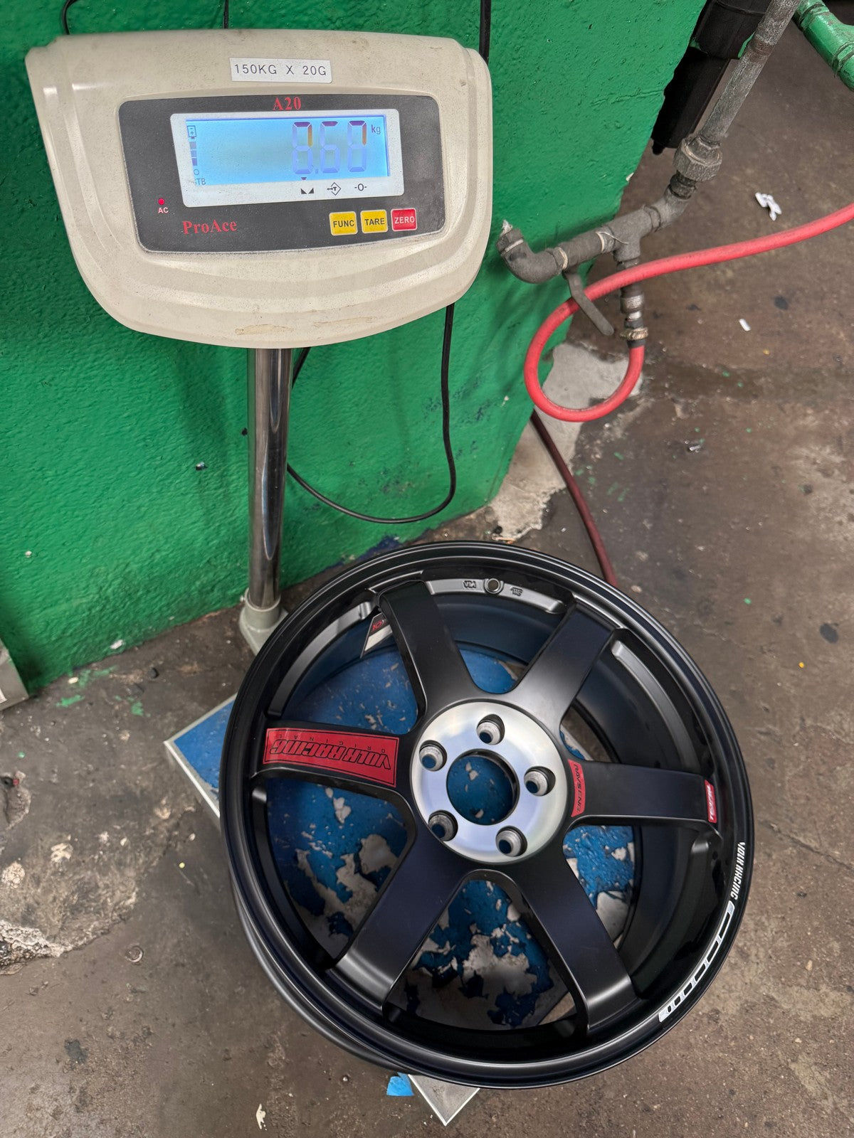 New 18X8.5 ET35 NK Performance TE37 Rim (4 wheel) Matt Black 5X114.3 Green