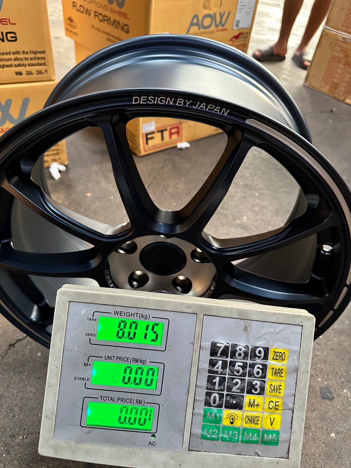 New 18X8.5 ET43 AOW Flow Formed ZE40 Rim (4 wheel) Matt Blue 5X112