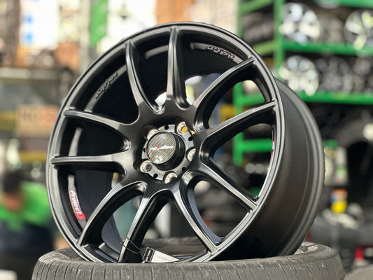 New 17X7.5 ET45 Lenso Project E Rim (4 wheel) Matt Black 5X100