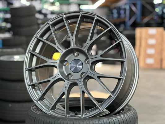 New 18X8.5 ET35 Enkei PFM1 Rim (4 wheel) Matt Gunmetal 5X114.3
