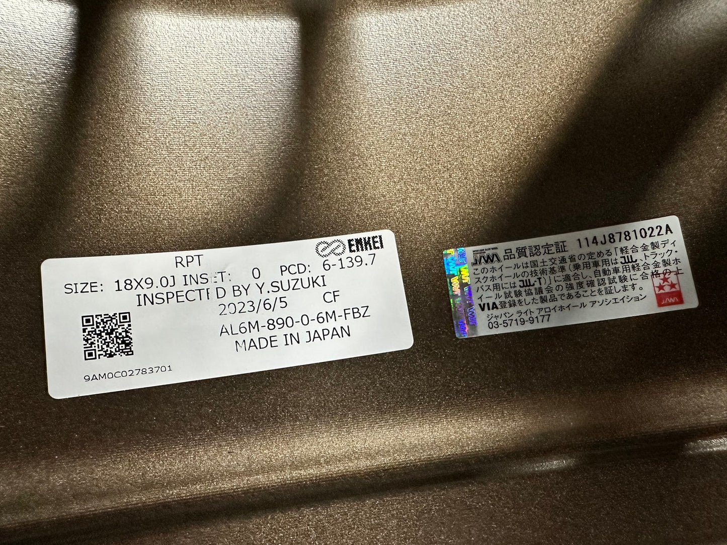 New 18X9 ET0 Enkei RPT1 Rim (4 wheel) Matt Bronze 6X139.7