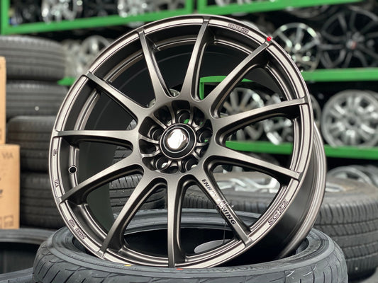 New 18X8 ET45 Enkei SC22 Rim (4 wheel) Matt Gunmetal 5X114.3