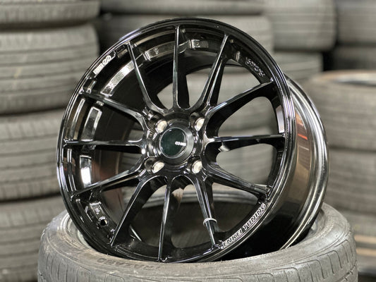 New 15X7 ET38 Enkei SC48 Rim (4 wheel) Gloss Black 4X100