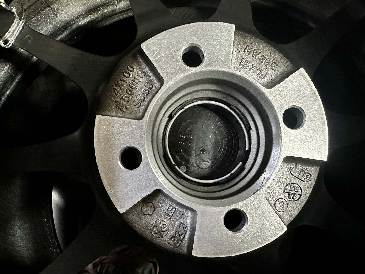 New 15X7 ET35 Enkei SC58 Rim (4 wheel) Matt Black 4X100