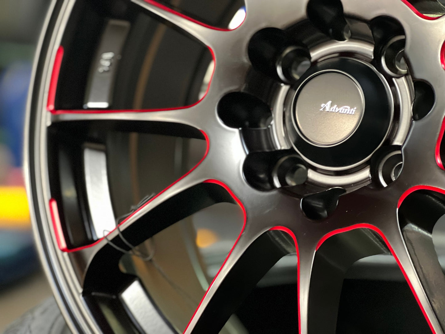 New 16X7 ET40 Advanti Parallex Rim (4 wheel) Black 4X114.3