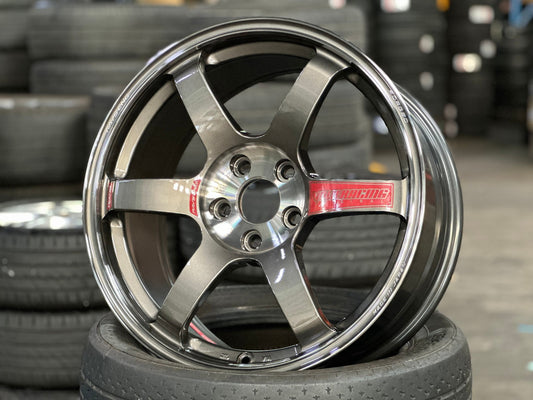 New 18X8.5 ET42 RAYS TE37 SAGA SL Forged Rim (4 wheel) Gloss Gunmetal 5X112