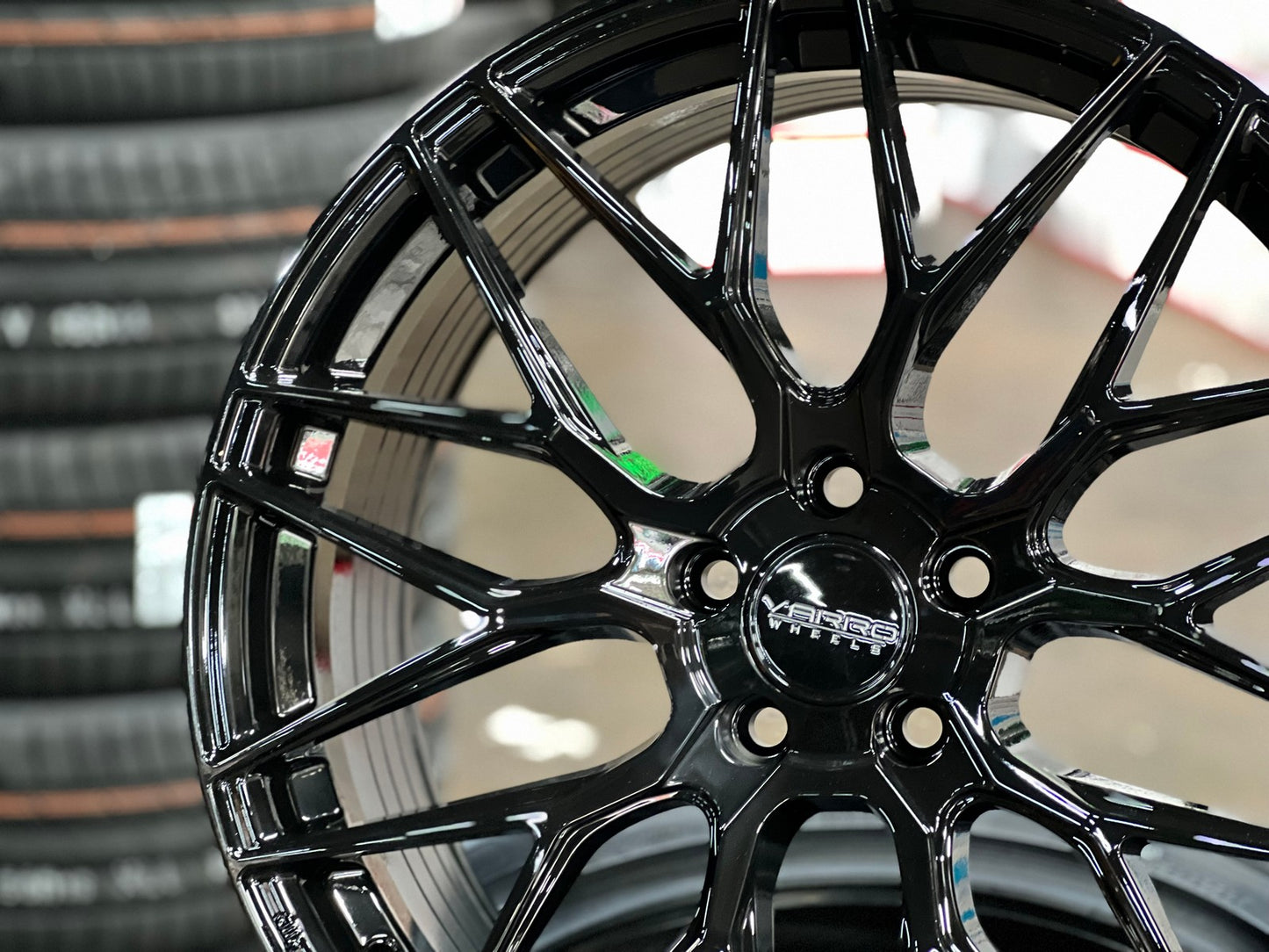 New 19X8.5 ET43 Varro VD06X Rim (4 wheel) Gloss Black 5X108