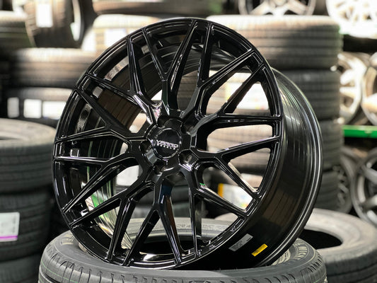New 20X8.5 ET35 Varro VD06X Rim (4 wheel) Gloss Black 5X108