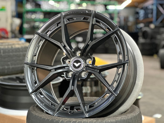New 19X9.5 ET46 Vorsteiner VFX002 Rim (4 wheel) Matt Gunmetal 5X112
