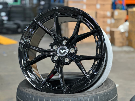 New 19X9.5 ET46 Vorsteiner VFX002 Rim (4 wheel) Gloss Black 5X112