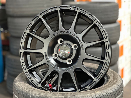 New 15X6.5 ET38 Lenso VN7 Rim (4 wheel) Matt Black 4X100