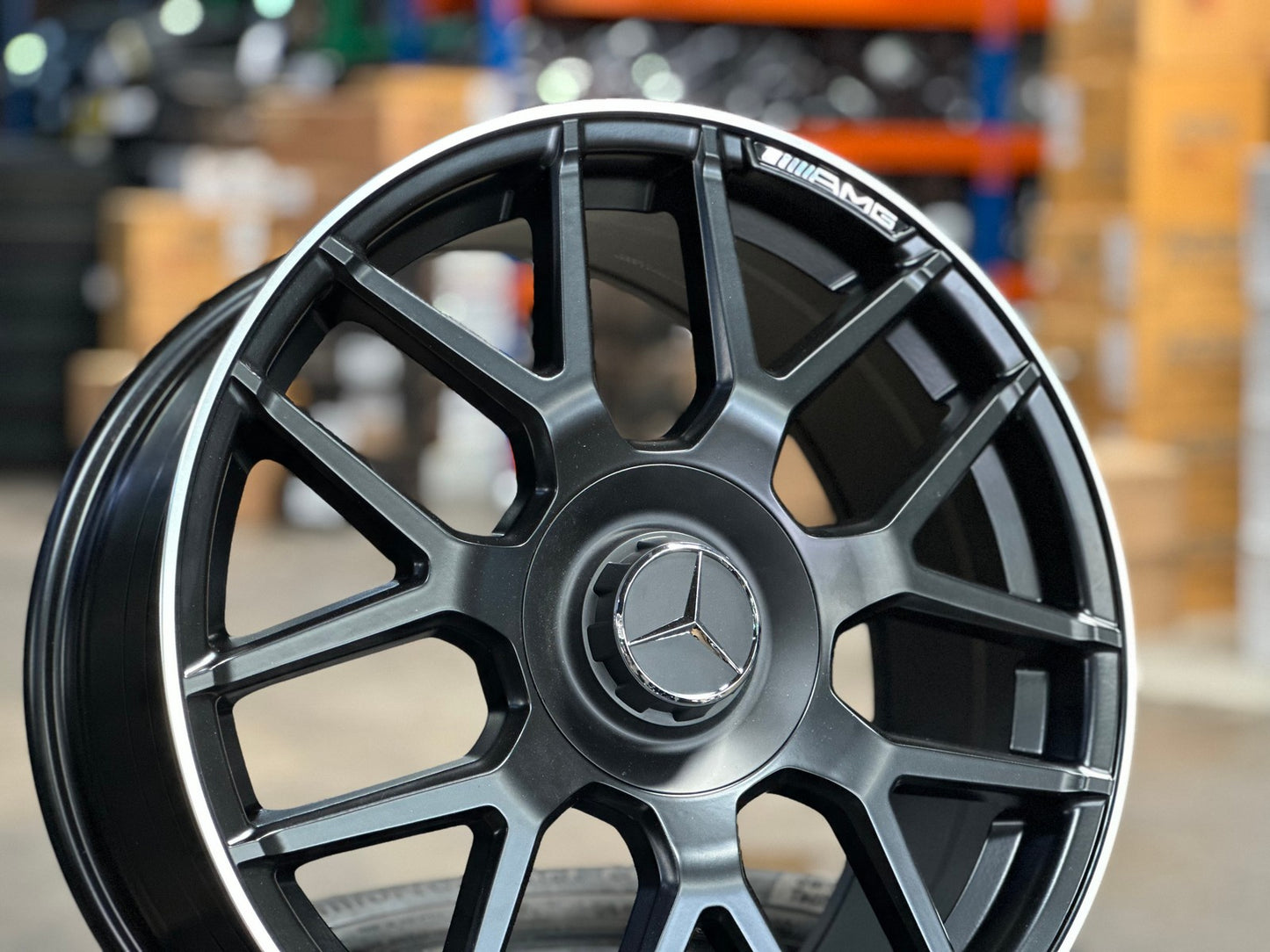 New 18X8 ET42 Mercedes AMG Design Rim (4 wheel) Matt Black 5X112