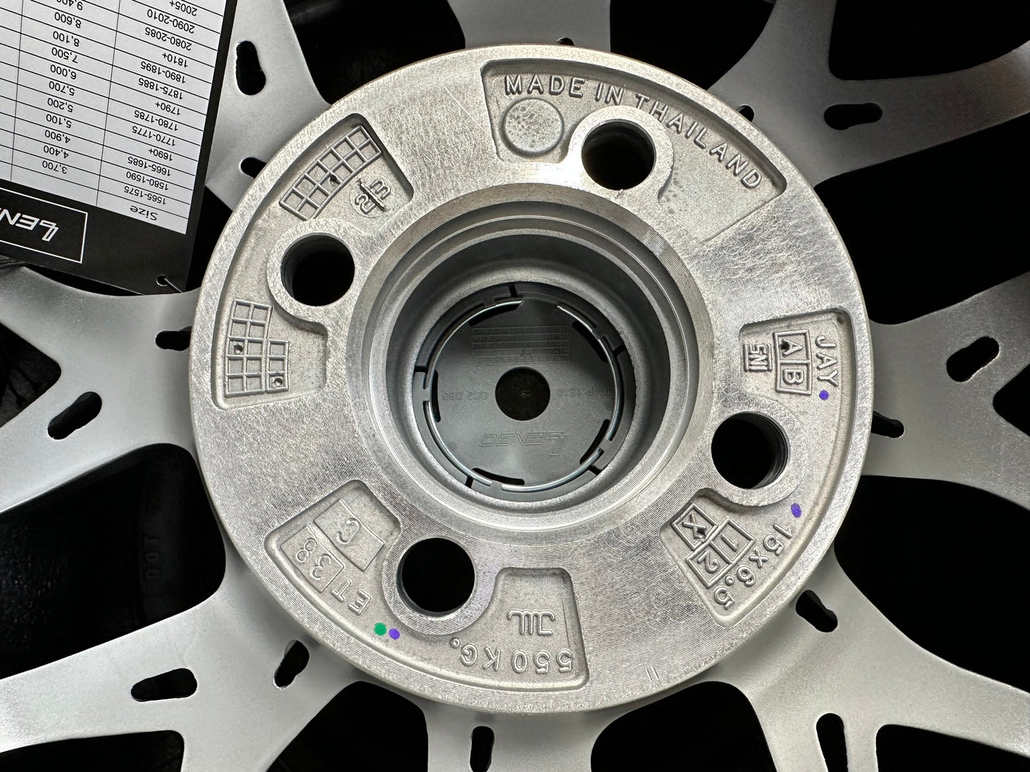 New 15X6.5 ET38 Lenso Yeti Rim (4 wheel) Gloss Silver 4X100