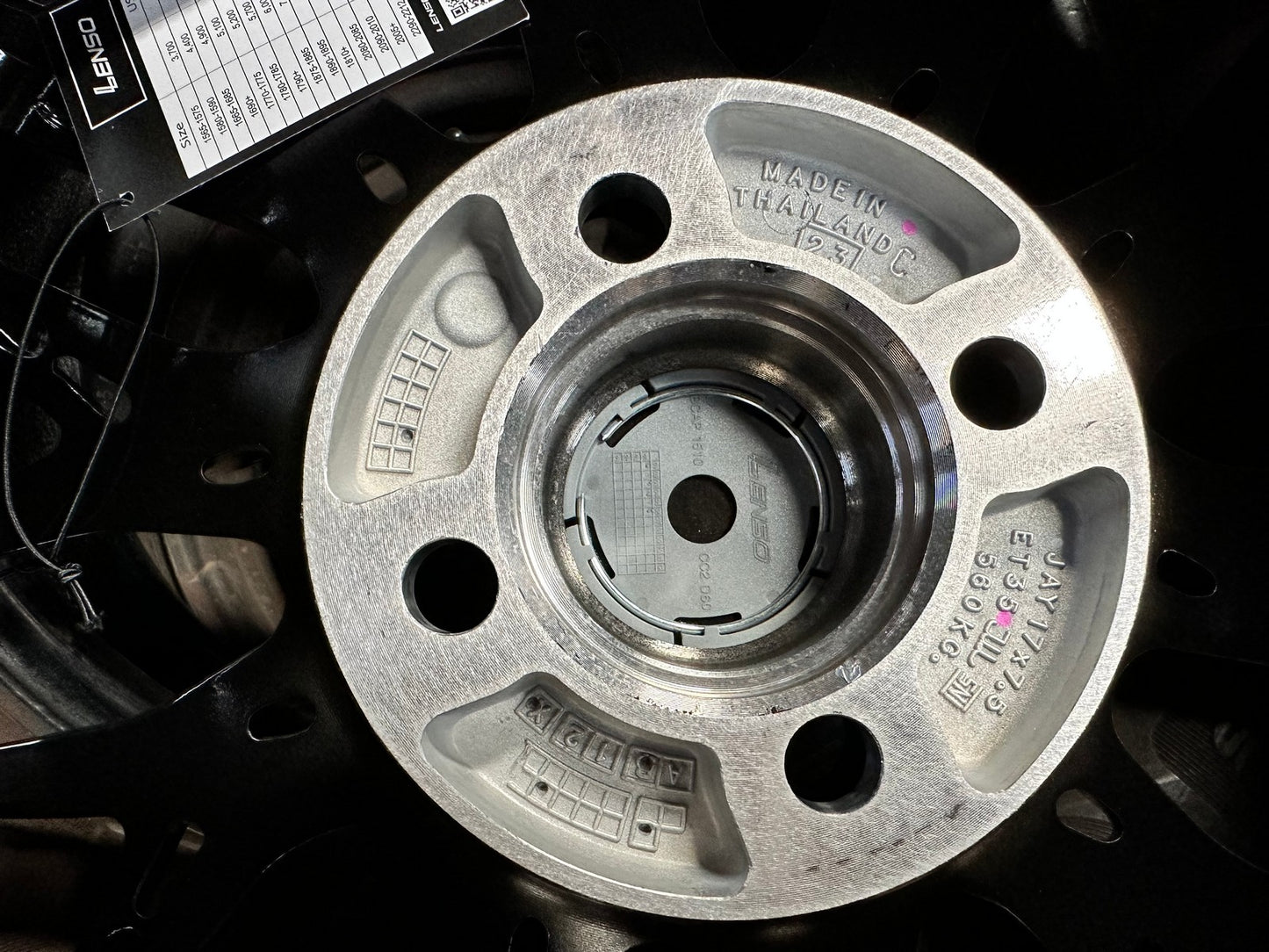 New 17X7.5 ET35 Lenso Yeti Rim (4 wheel) Gloss Black PF 4X100