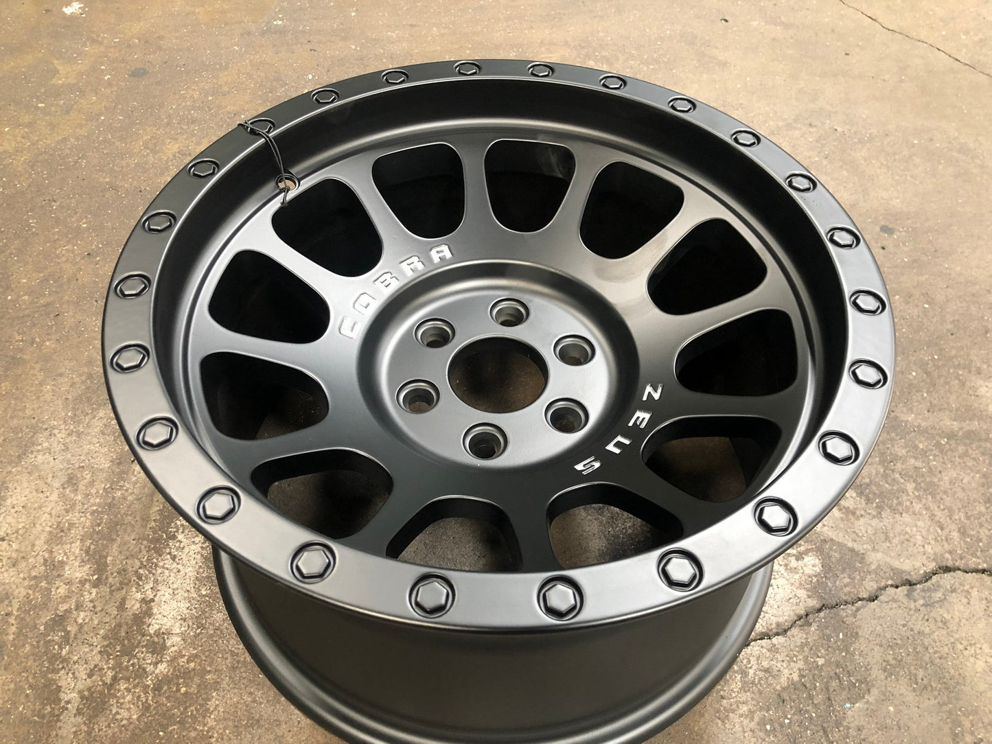 New 16X8.5 ET0 Lenso Zeus Rim (4 wheel) Matt Black 6X114.3