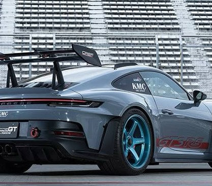 New 20x10 ET45 21x13 ET31 Advan Racing GT Porsche 992 GT3 RS 1X130 Turquoise Blue