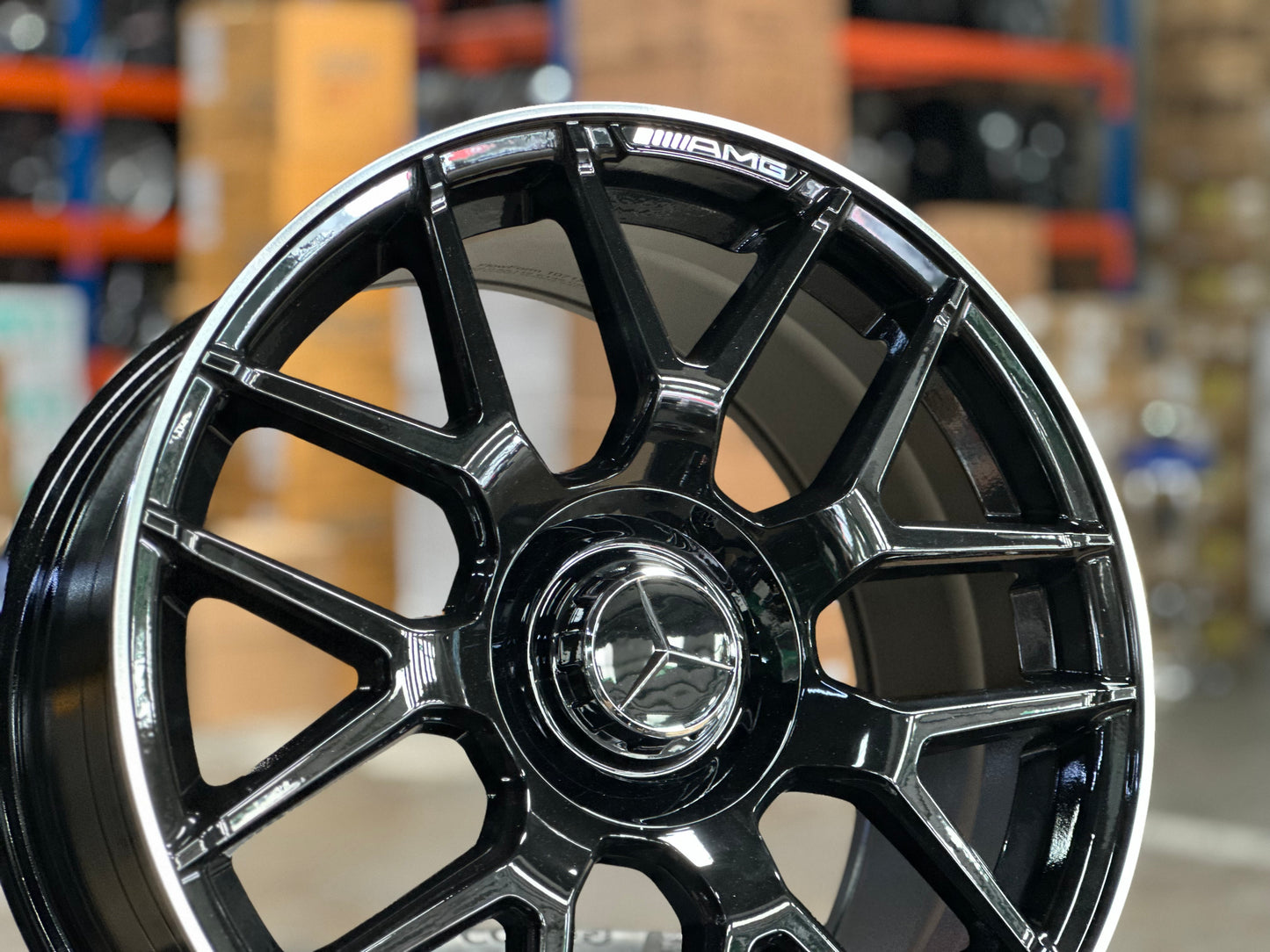 New 18x8 ET42 18x9 ET45 Mercedes AMG (4 wheels) GLOSS BLACK 5X112