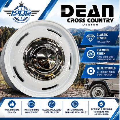 17x7 ET42 5x112 Pearl White Alloy Wheels (Set of 4)