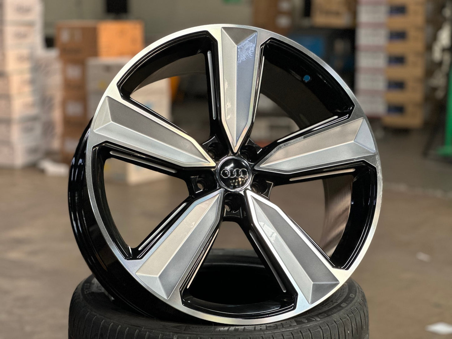 New 21X9 ET30 Audi RS5 Design Rim (4 wheel) Gloss Black PF 5X112