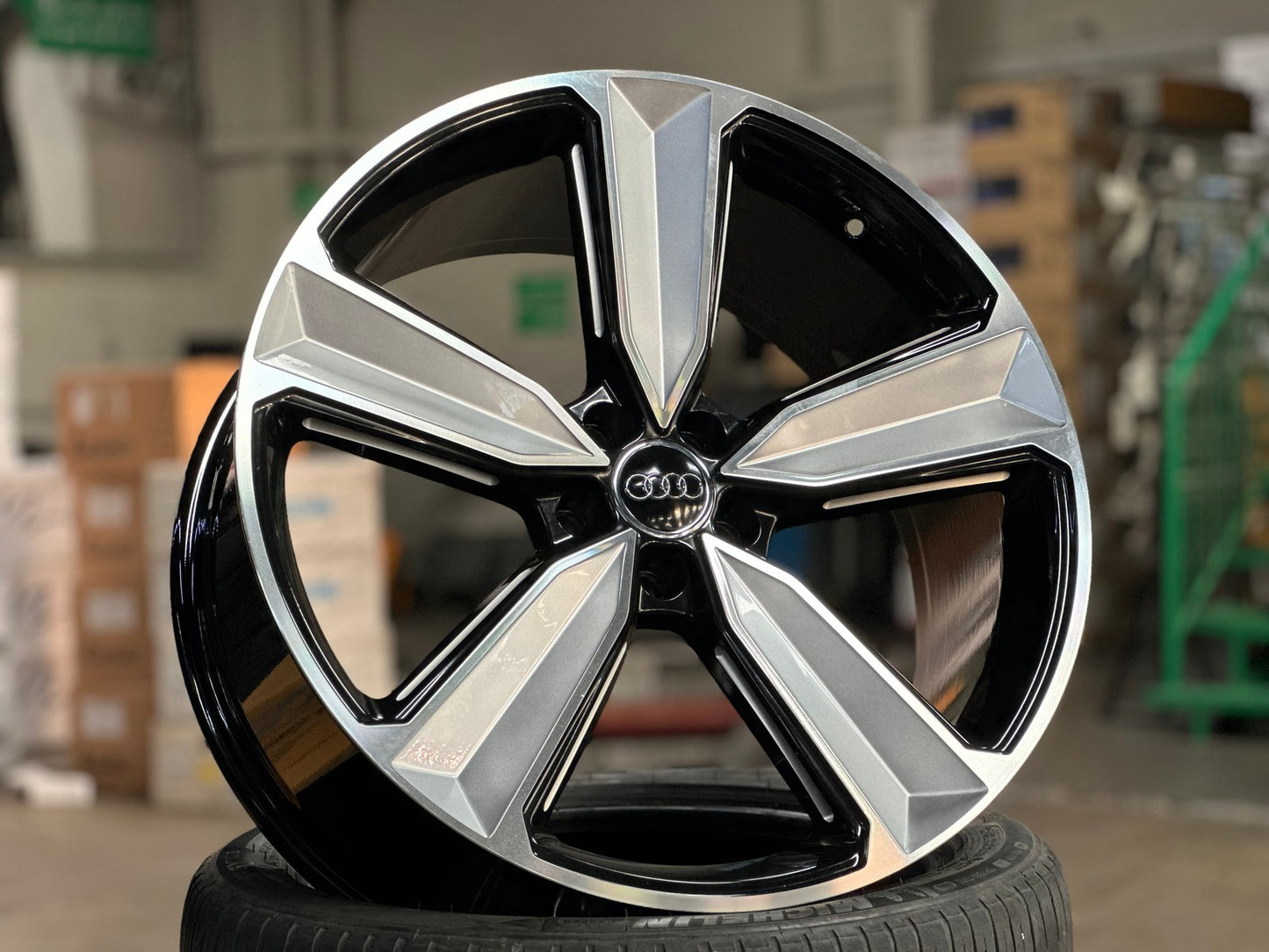 New 21X9 ET30 Audi RS5 Design Rim (4 wheel) Gloss Black PF 5X112