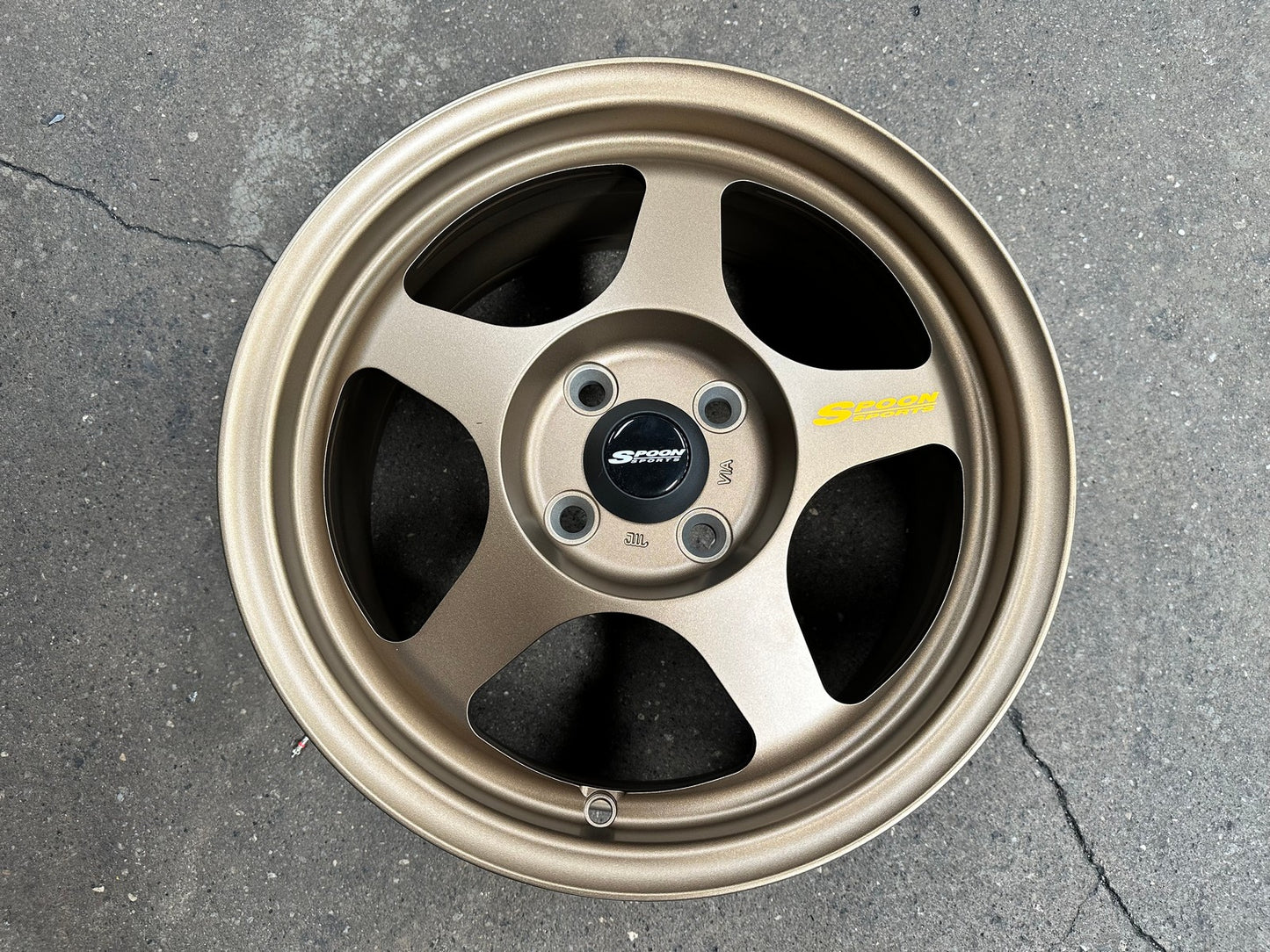 New 15X7 ET41 AOW Flow Formed Spoon Rim (4 wheel) Matt Bronze 4X100