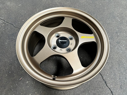New 15X7 ET41 AOW Flow Formed Spoon Rim (4 wheel) Matt Bronze 4X100
