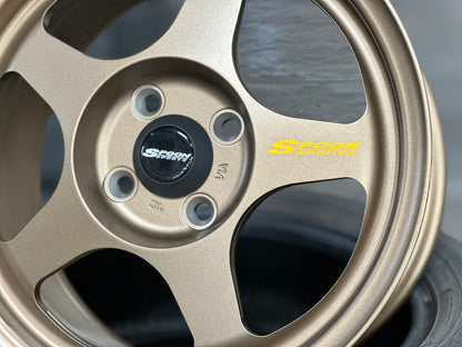 New 15X7 ET41 AOW Flow Formed Spoon Rim (4 wheel) Matt Bronze 4X100